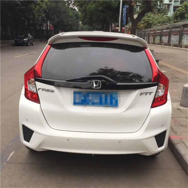 Для Fit спойлер 2014-2017 Honda Jazz Yyck Спойлер ABS пластик Материал заднее крыло автомобиля