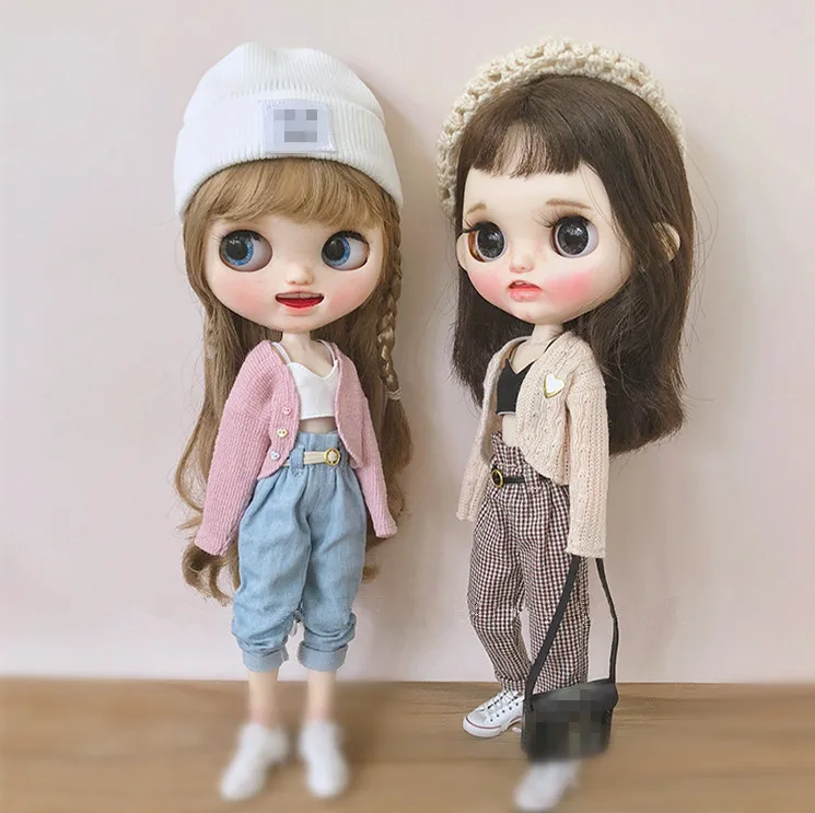 Новые кукла 1/6 брюки blyth жилет ob24 кардиган кукольный наряд(Fit blyth, ob24, pullip, azone, licca, ICY, кукла 1/6