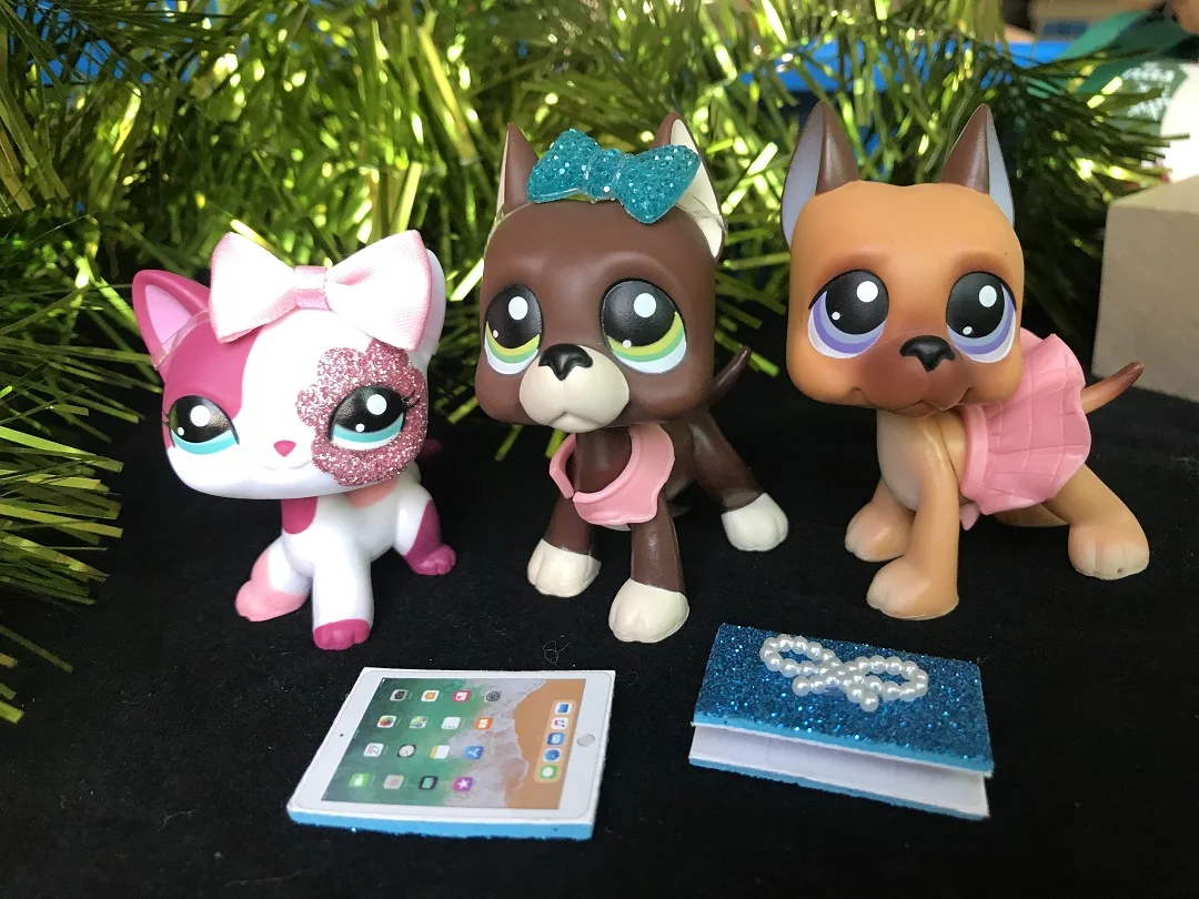 Мультфильм Животные Pet Shop#1519#244 Коллекция Большой немецкий дог розовый Кот 2291 Редкие 6 шт. аксессуары для мальчиков подарок Littlest с магнитом