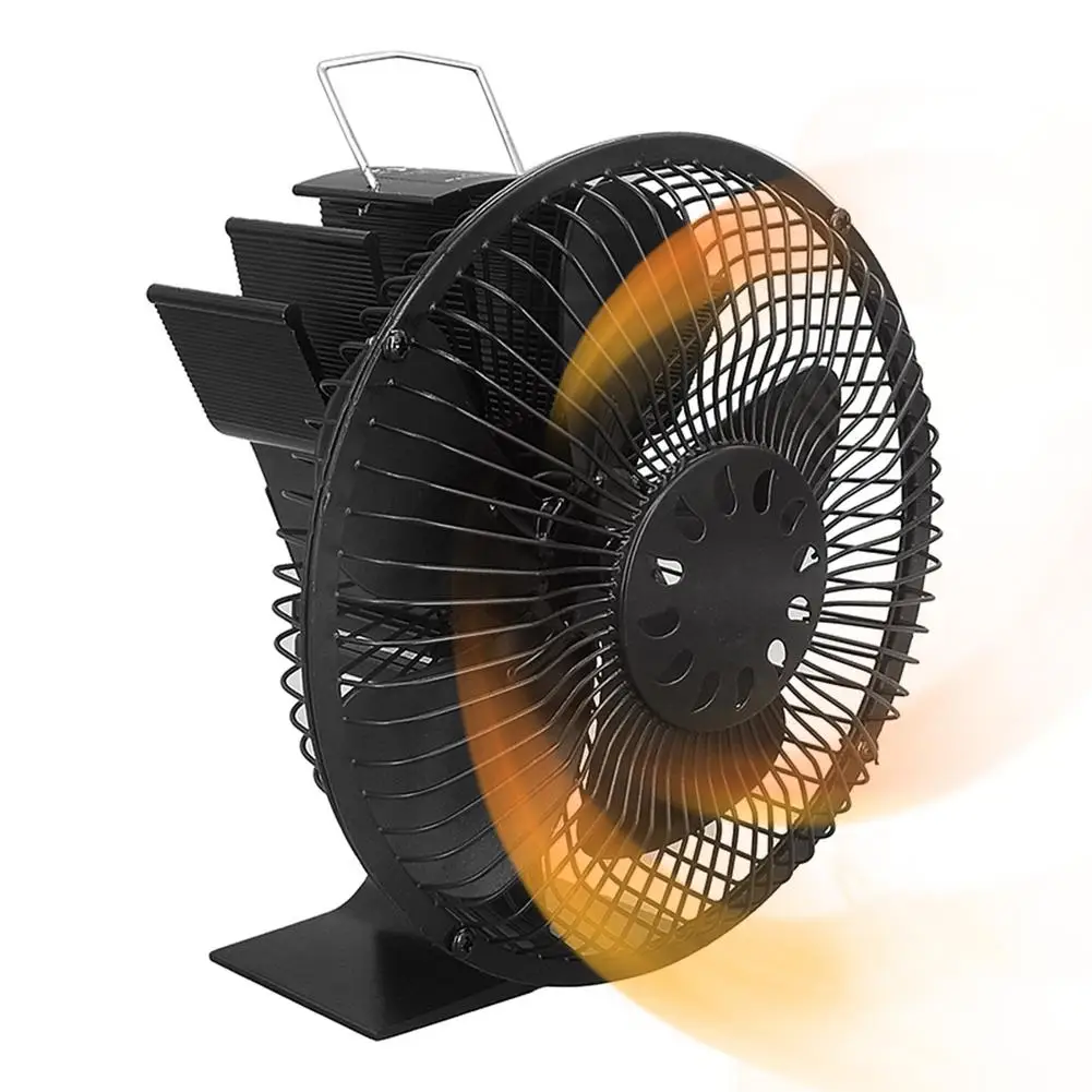Вентилятор для камина нагревательный вентилятор с защитной крышкой 5 лезвий