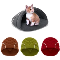 warm soft dog bed for small dogs polar fleece pet cat bed cave cute slipper shape sleeping bags warm small pet dog cat nest bed