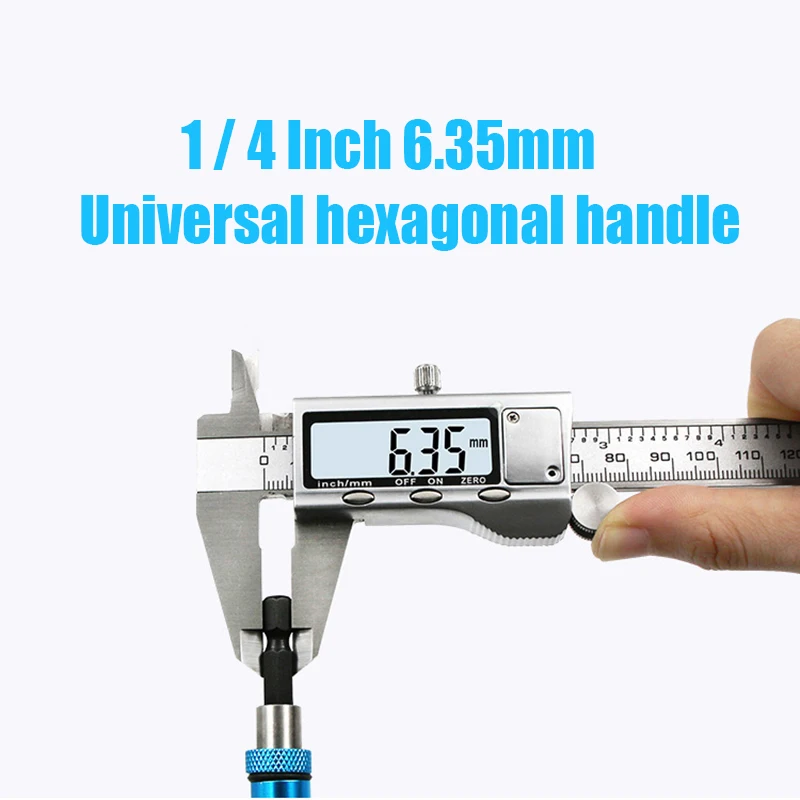 1/4 &quotдюйма 6 35 мм магнитная шестигранная ручка с квадратным носком рукав стержень