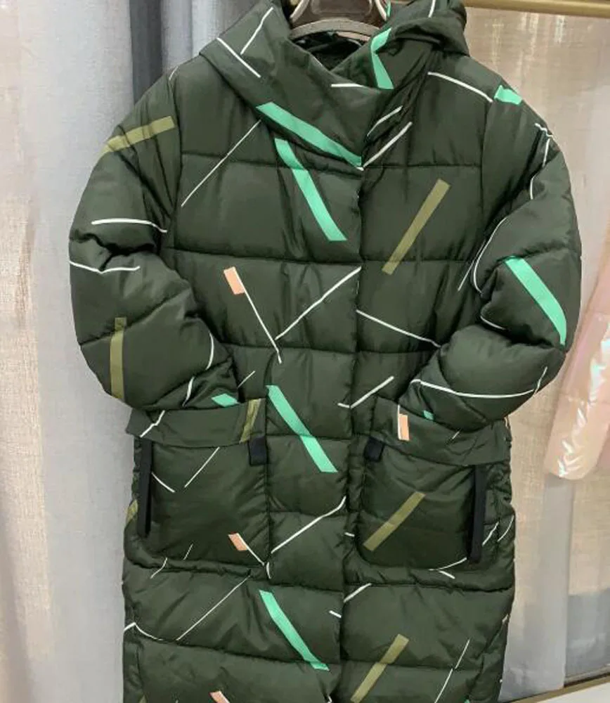 Зимнее новое пальто женское длинное плотное большого размера с подкладкой в