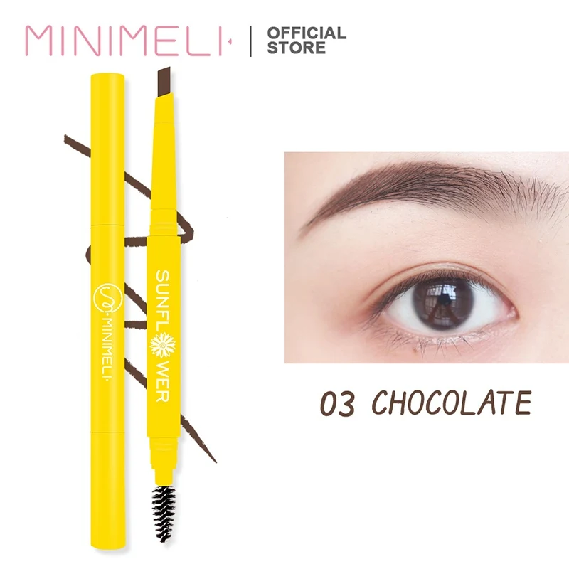 

Waterproof Long Lasting Double-headed Eyebrow Pen Natural Eyebrow Makeup Triangle Eyebrow Pencil With Brush Eyebrow Enhancers