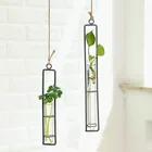 Креативная настенная подвесная ваза для цветов, железная стеклянная гидропоника, горшок, искусственная Цветочная бутылка