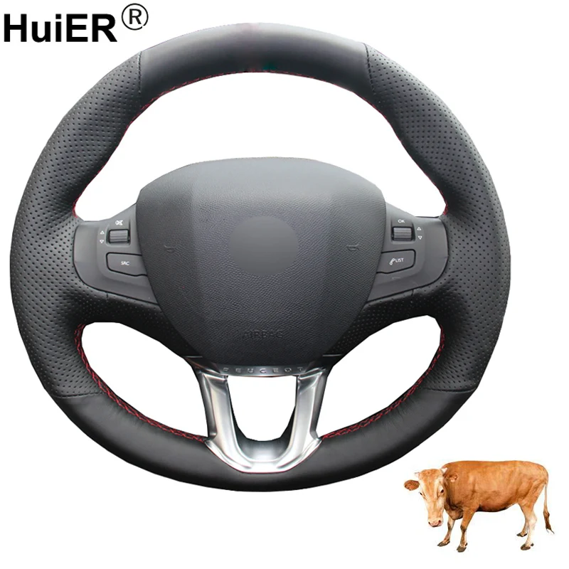 Кожаный чехол для Peugeot 208 2011 2019 2008 2013 2019|Чехлы на руль| |