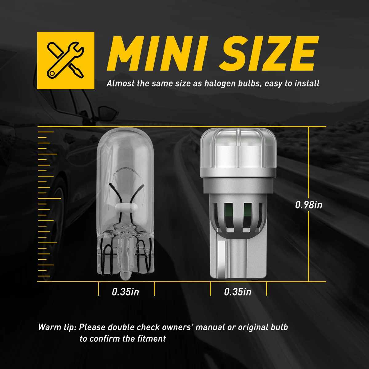 Автомобильный габаритный фонарь AUXITO T10 лампа для VW Golf 4 5 Passat B6 боковой маркер