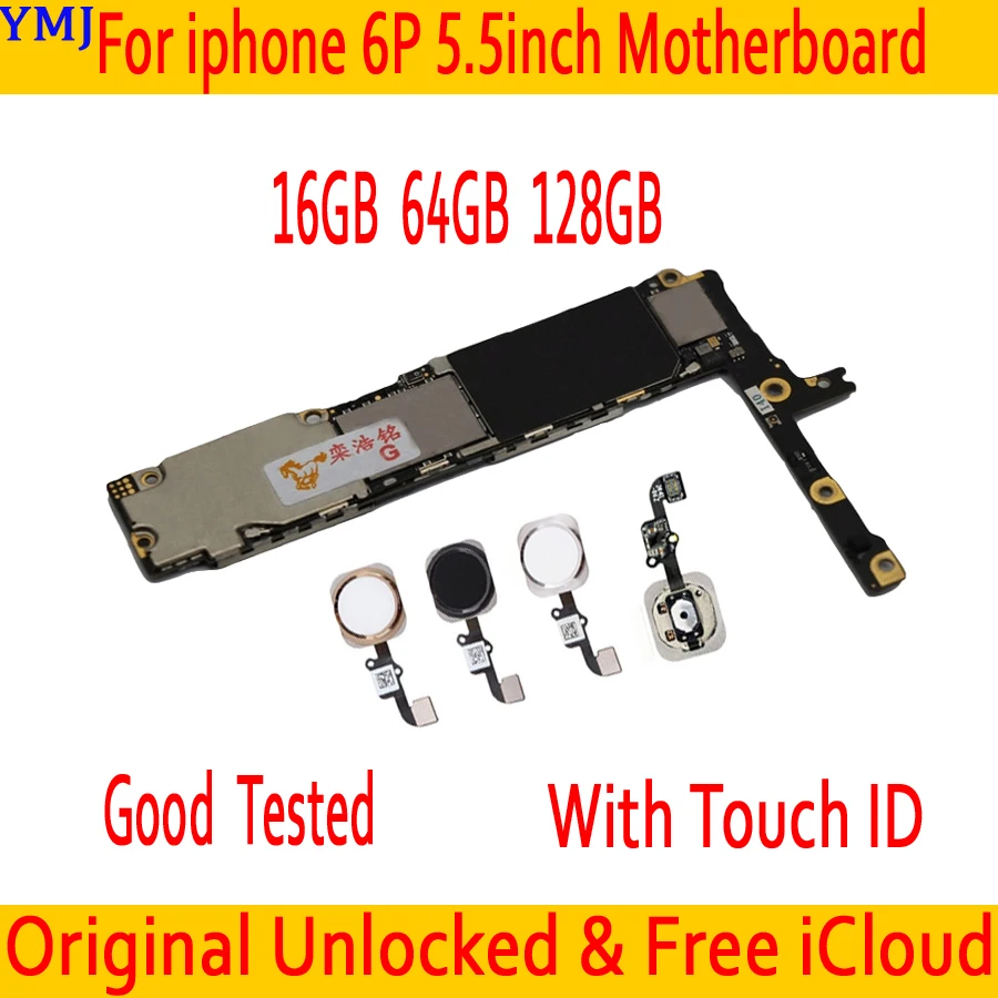 Для iphone 6 Plus материнская плата с/без Touch ID оригинальная разблокированная для +