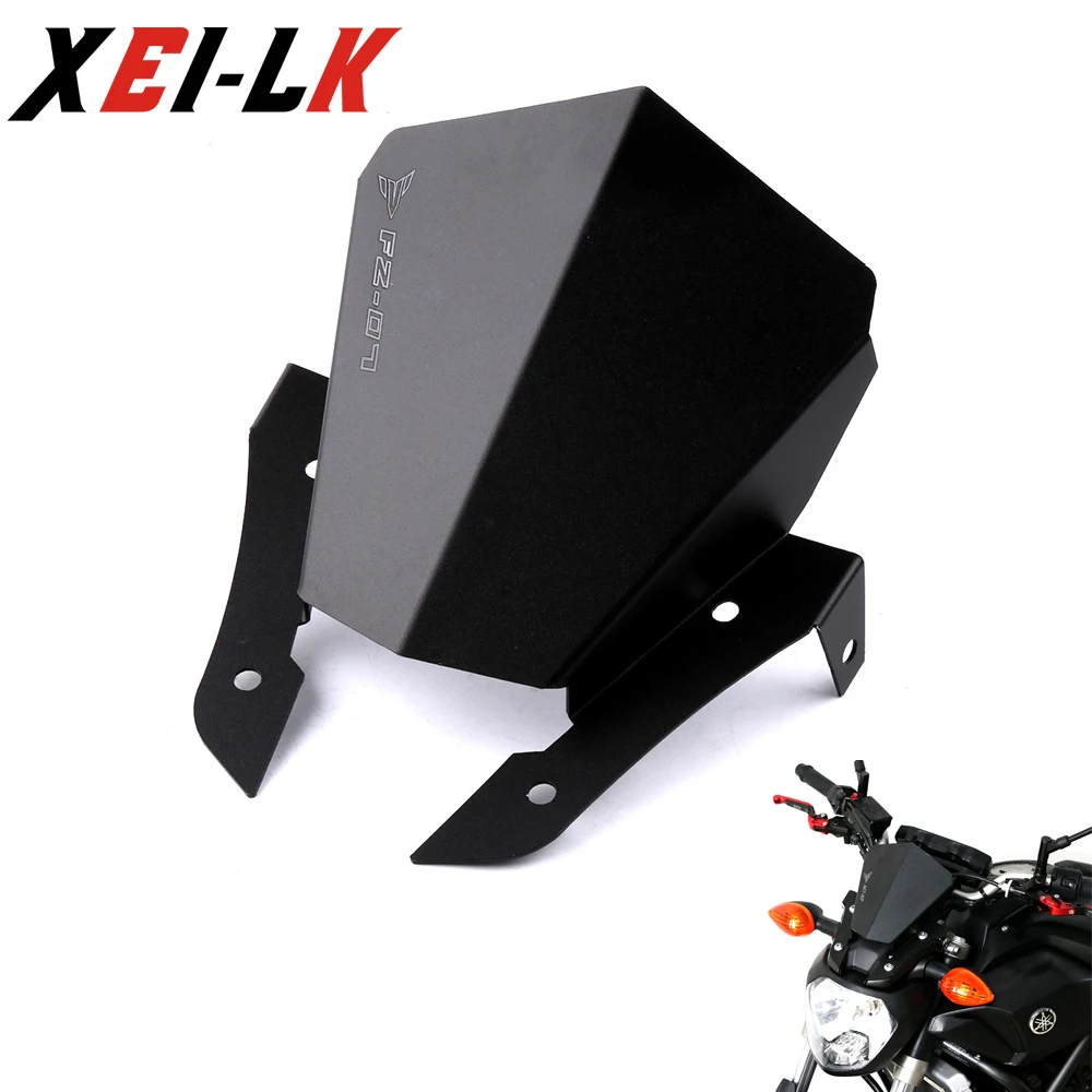 Черный алюминиевый мотоциклетное ветровое стекло Ветер дефлекторы для YAMAHA MT07 MT 07