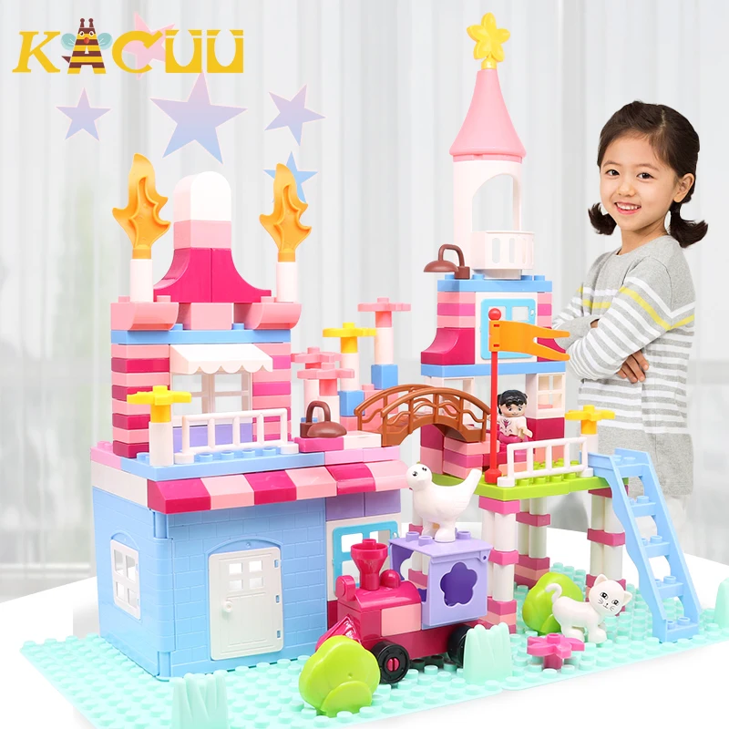 

Big Size 174PCS Girls Princess Castle Building Blocks Toy DIY Brick Assembly Bricks Construction Building Toys For Children Gift