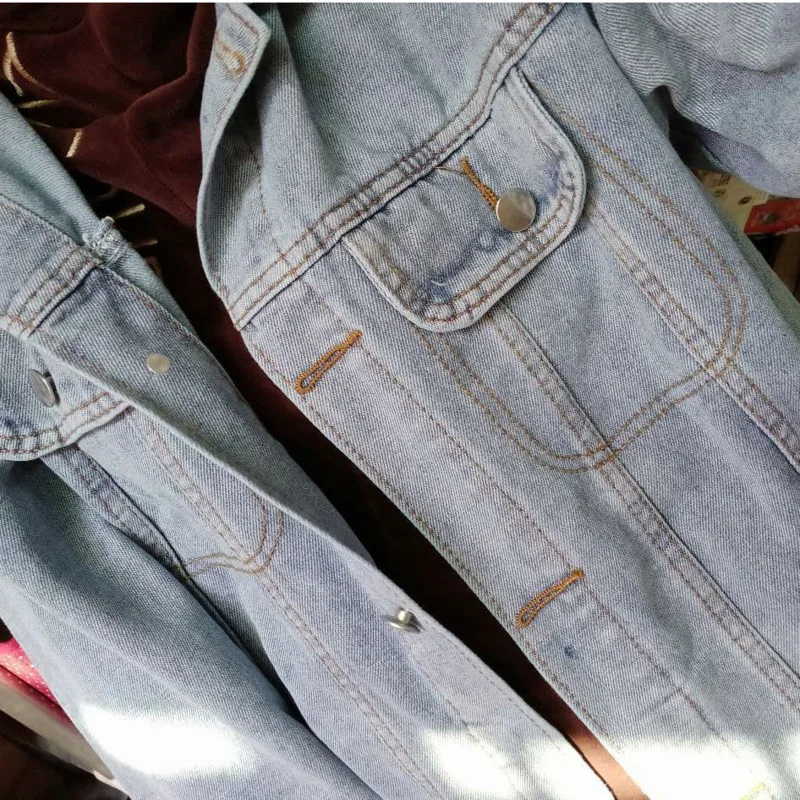 Женская джинсовая куртка в стиле бойфренд свободного покроя |