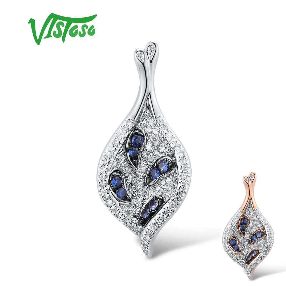 Женский позолоченный кулон VISTOSO 14 к 585 пробы розовое золото сверкающий бриллиант