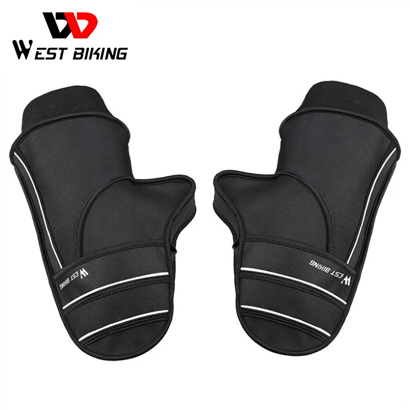 

WEST BIKING Winter Warm Bike Handlebar Gloves Windproof MTB Bike Outdoor Riding Gloves Electric Bike Motorcycle Cycling Gloves