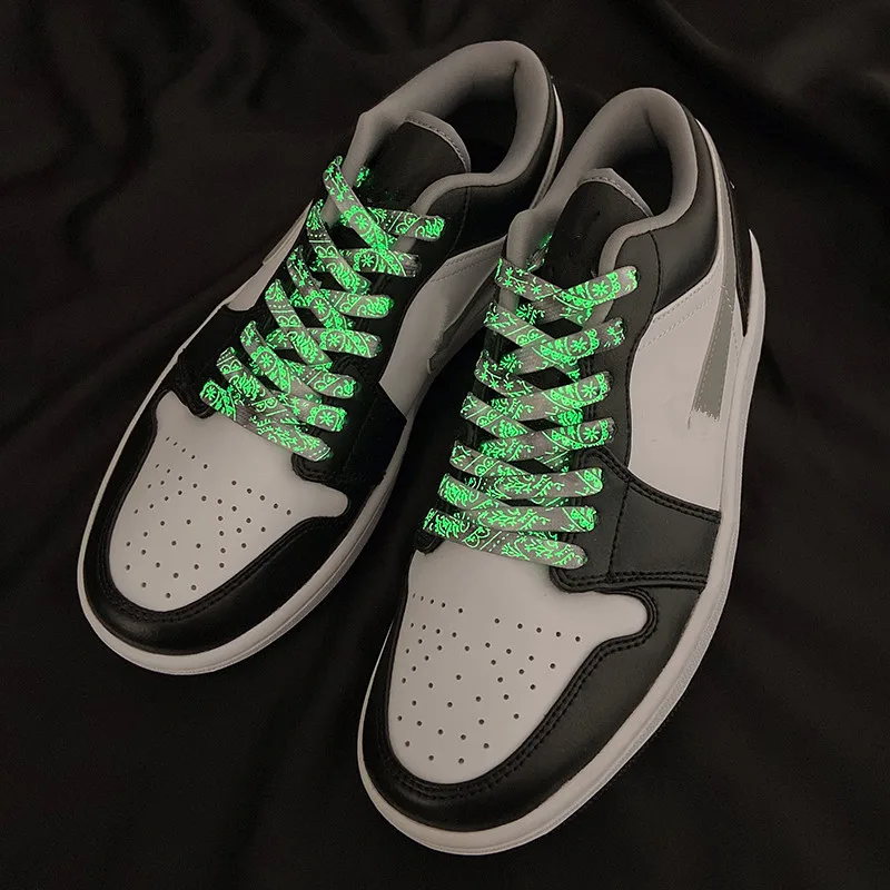 Новые высококачественные светоотражающие шнурки с цветами кешью для женщин и