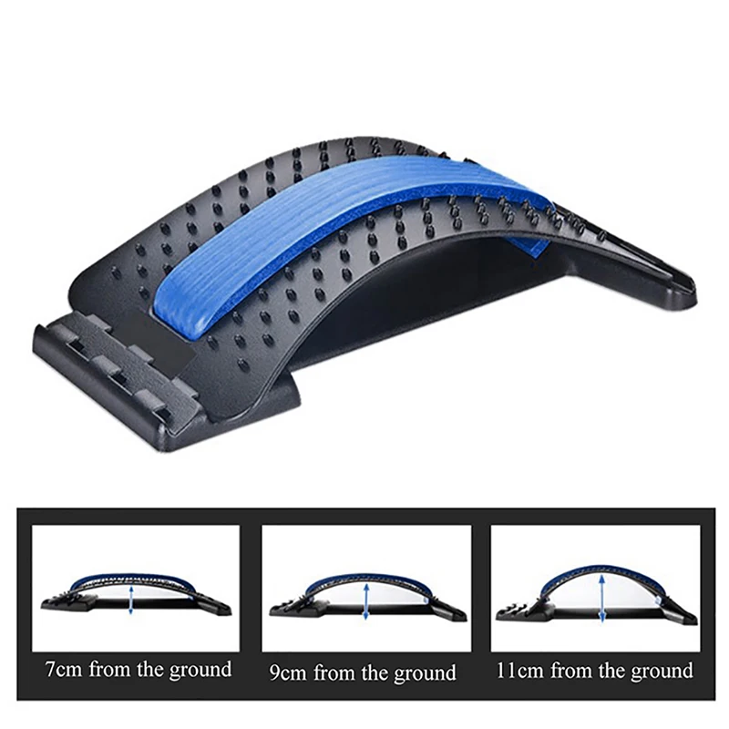 

Back Stretch Equipment Back Massager Stretcher Fitness Tool Stretch Lumbar Support Massager Acupuncture And Magnetic Therapy