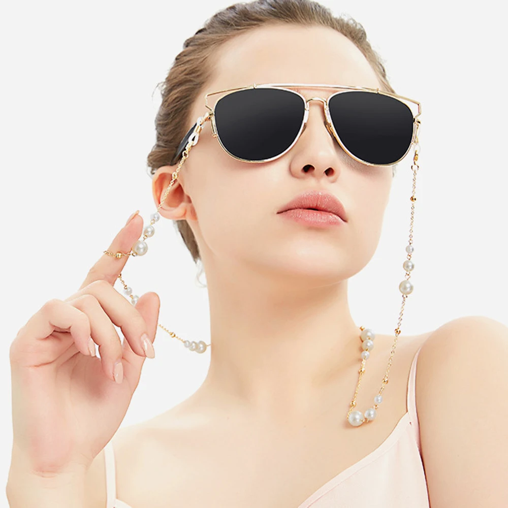 2021 унисекс винтажная жемчужная подвеска очки цепочка для очков шнур маски Анти