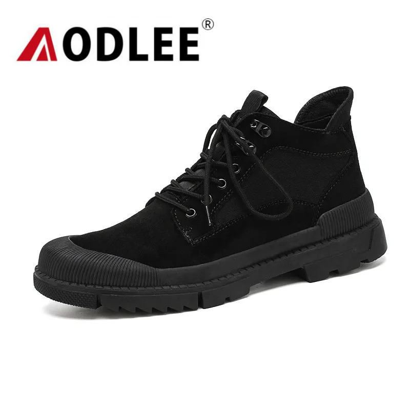 Men Winter Boots Leisure Breathable Outdoor Sport Ankle for Comfortable Hard-wearing British Style Casual Shoes AODLEE | Обувь