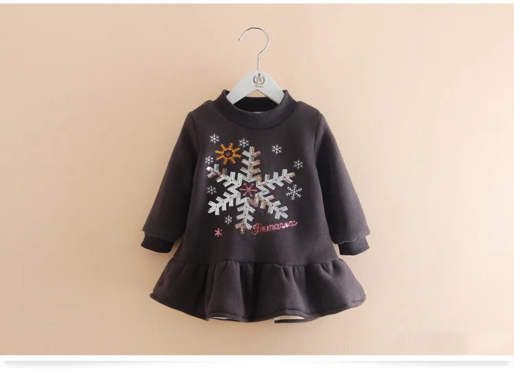 

2020 Autumn Winter Thicken Children Clothes For Girls Sweet Princess Dress Kids Bowknot Cotton cloth Dress For Girls Outwear