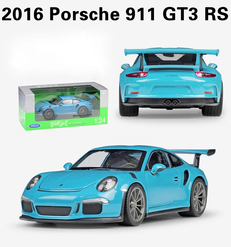 WELLY 1:24 Масштаб литья под давлением симулятор автомобиля Porsche 911 GT3 RS модель автомобиля сплав спортивный автомобиль металлическая игрушка гоночный автомобиль игрушка для детей подарок