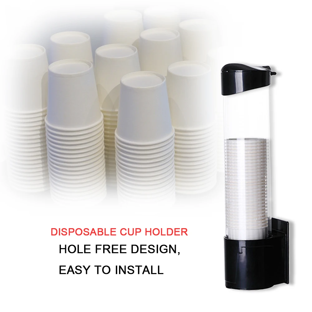 

Plastic Cups Holder Disposable Cup Rack Dust-proof Paper Cups Dispenser