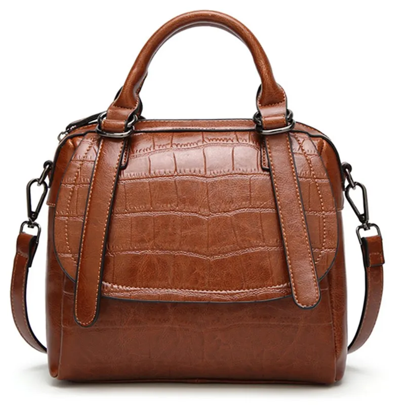 Женская сумка-тоут из натуральной кожи с крокодиловым узором | Багаж и сумки