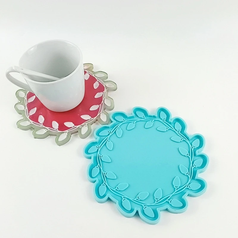 

Lacework Coaster Epoxy Resin Mold Cup Mat Pad Silicone Mould DIY Crafts Decorations Ornaments Casting Tools