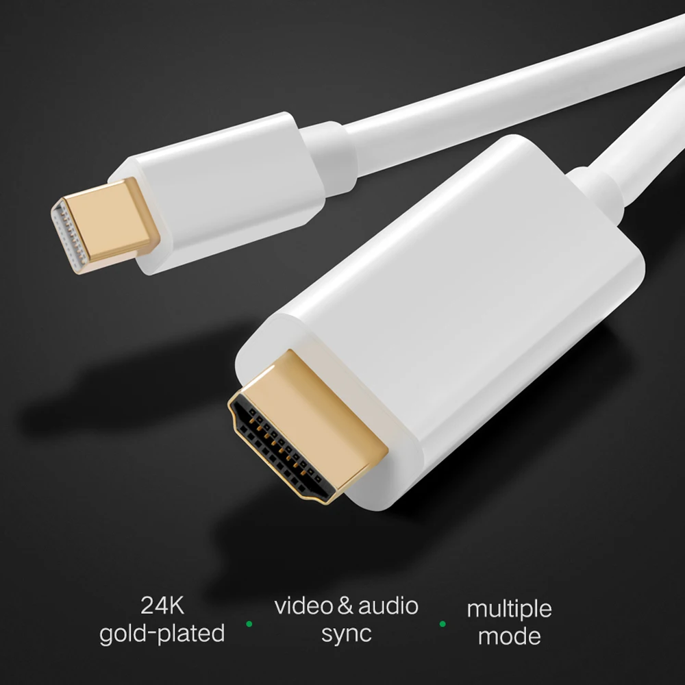 3 м/1 8 м Мини-Кабель DP Дисплей Порт Thunderbolt 2 к HDMI-совместим с MacBook адаптер