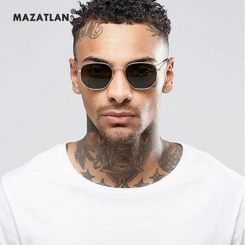 Квадратные Солнцезащитные очки мужские солнцезащитные с шестигранной головкой