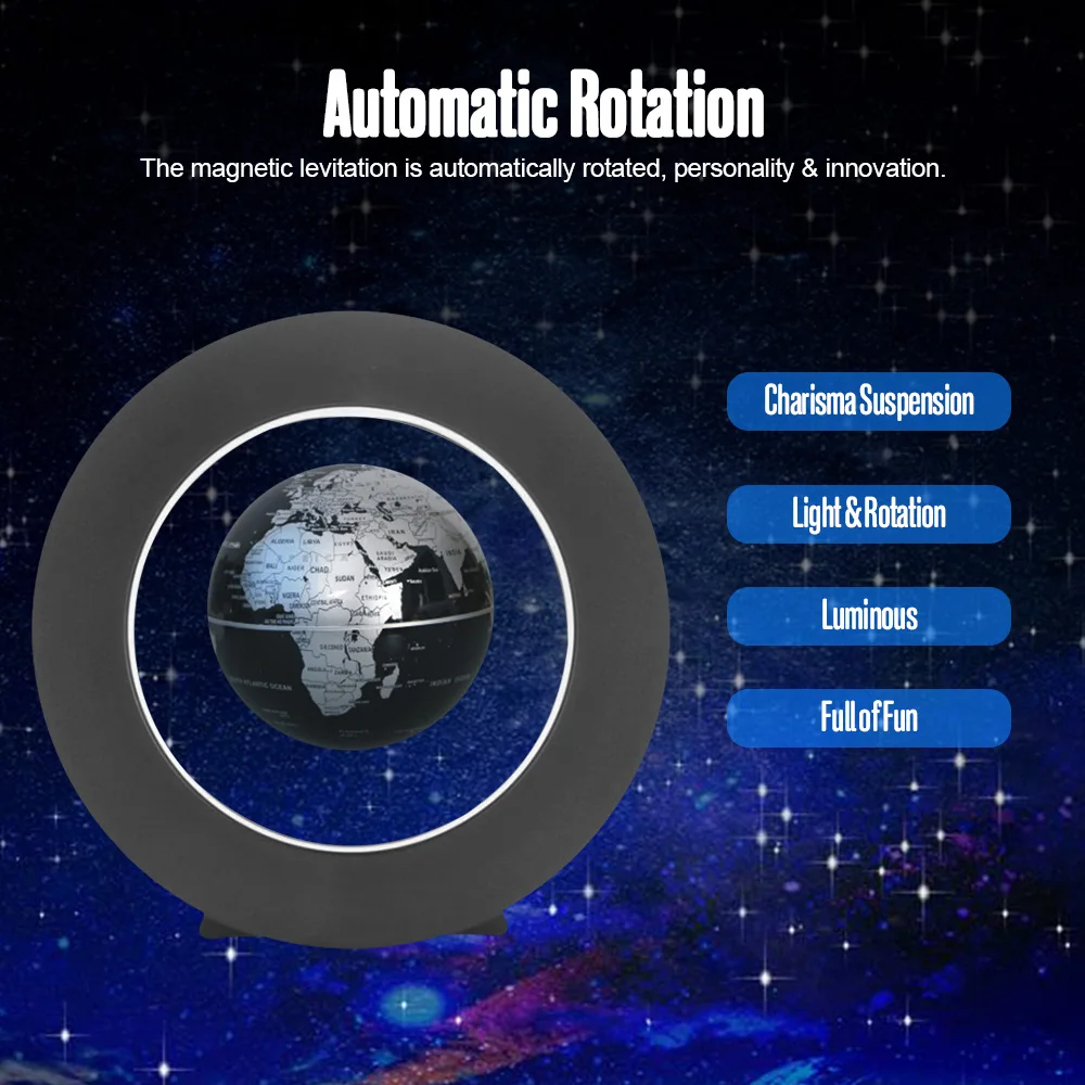 Новинка магнитный левитационный Плавающий глобус 4 дюйма с цветными