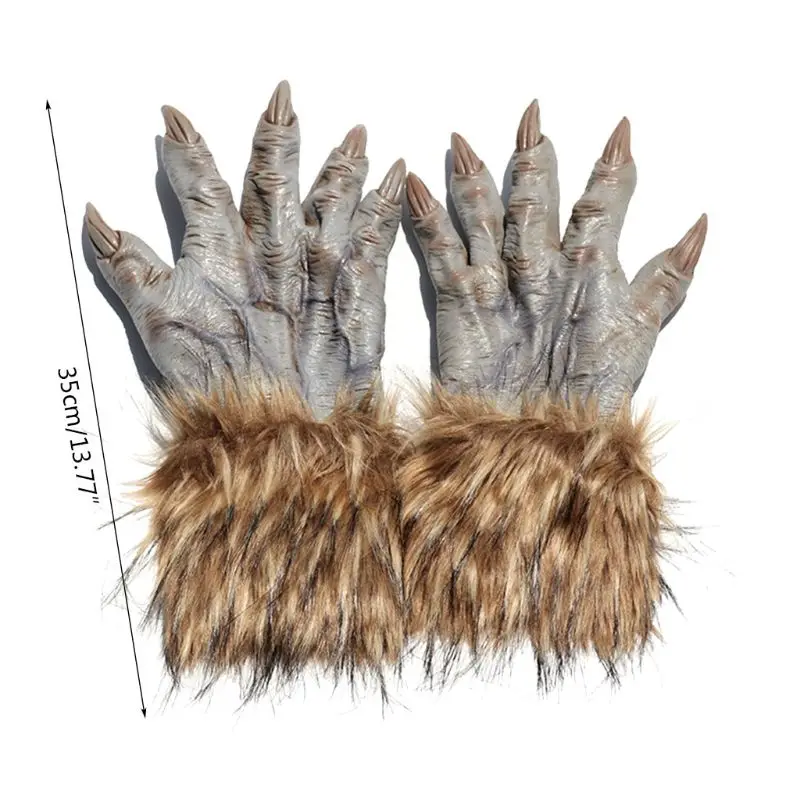 Хэллоуин страшные маски волк оборотень коготь перчатки животный принт Фестиваль