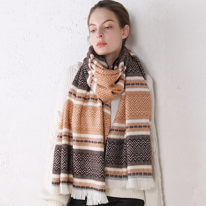 Женское винтажное одеяло в клетку, в полоску