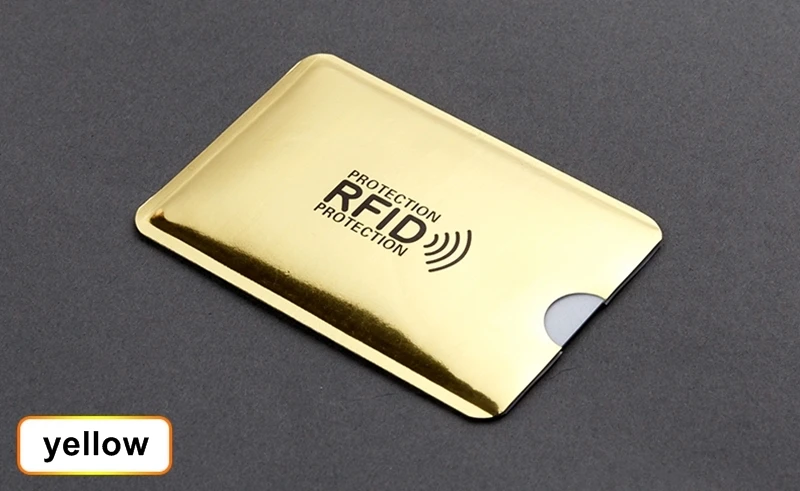 5 шт., Новые многоцветные лазерный алюминиевый Анти Rfid Бумажник Блокировка считыватель Блокировка банк держатель для карт ID банковская карта чехол Для мужчин защиты H119