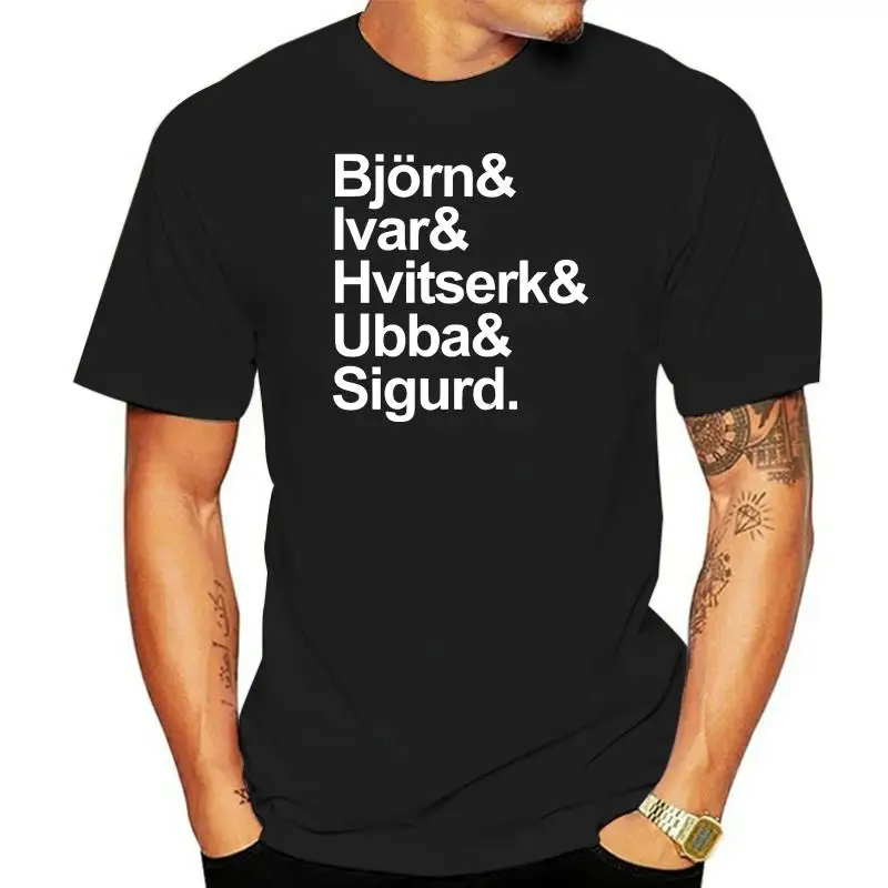 

2022 Fashion Vikings T Shirt Bjorn Ivar Hvitserk Ubba Sigurd Ragnar Lothbrok Family Valhalla Tees