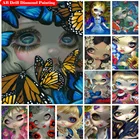 Набор для алмазной живописи Бабочка, мультяшная мозаика 5D сделай сам с цветочной вышивкой, украшение для дома, подарки