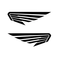 car sticker 2x car angel wings bird feather fashion pvc car sticker car decoration decal cover scratch blackwhite 20cm6cm