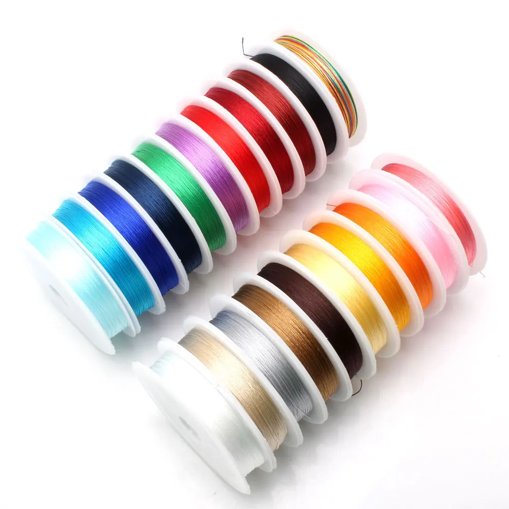 1roll/lot 0.3/0.5/0.7/1.0MM Mixed multicolor options Nylon Thread line/wire/rope choker earrings Bracelet necklace jewelry makin