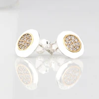 original s925 sterling silver pan earring new color separation and versatile round earrings for wedding fashion jewelry