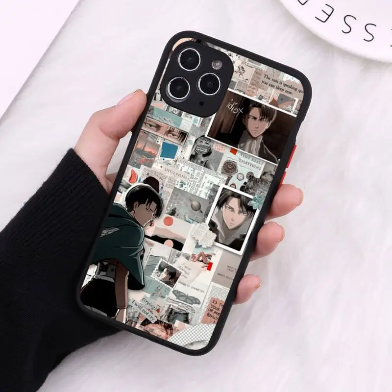 

Attack On Titan Levi Ackerman Phone Case Matte Transparent For iPhone 12 Mini 11 Pro XR XS Max 7 8 Plus