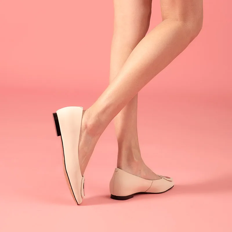 BeauToday женские лоферы из натуральной коровьей кожи с металлическим декором