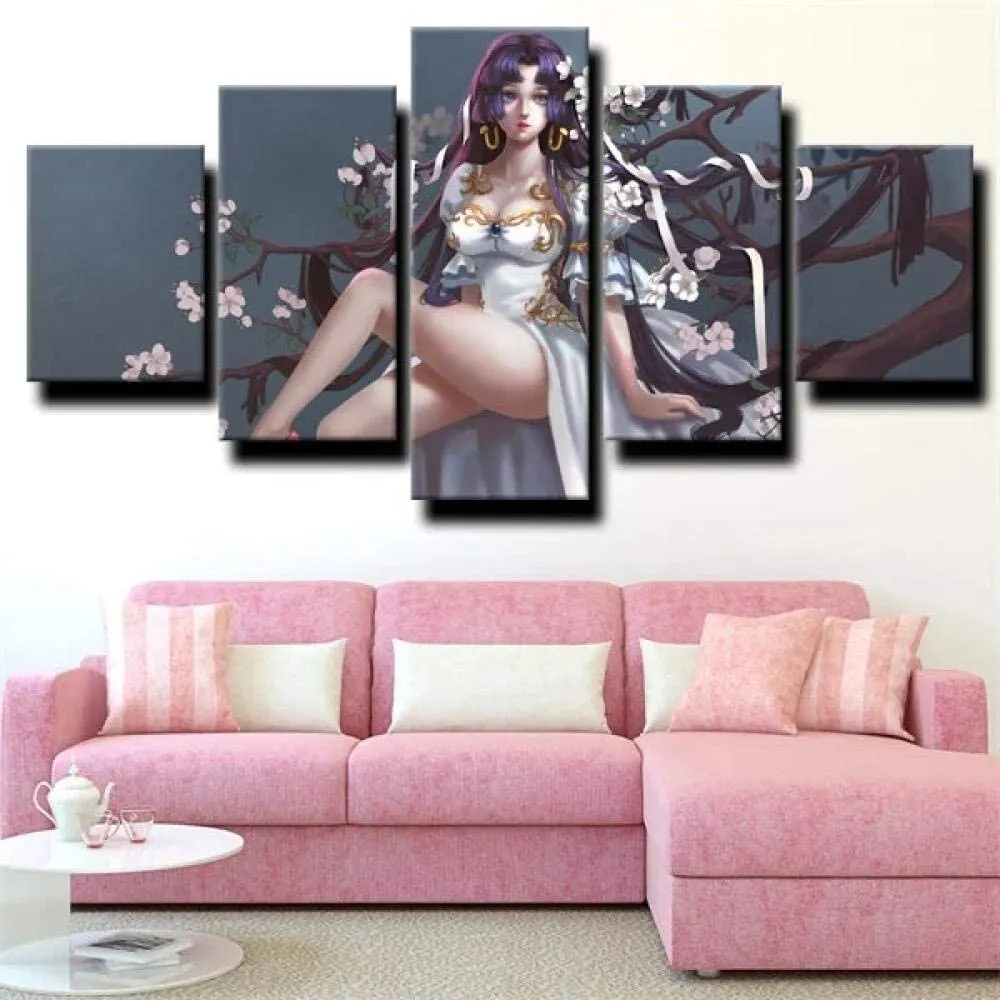 

5 Piece Wall Art Canvas Painting Anime Manga Figure Pictures Sexy Girl Posters Nordic Decoration Home Living Room