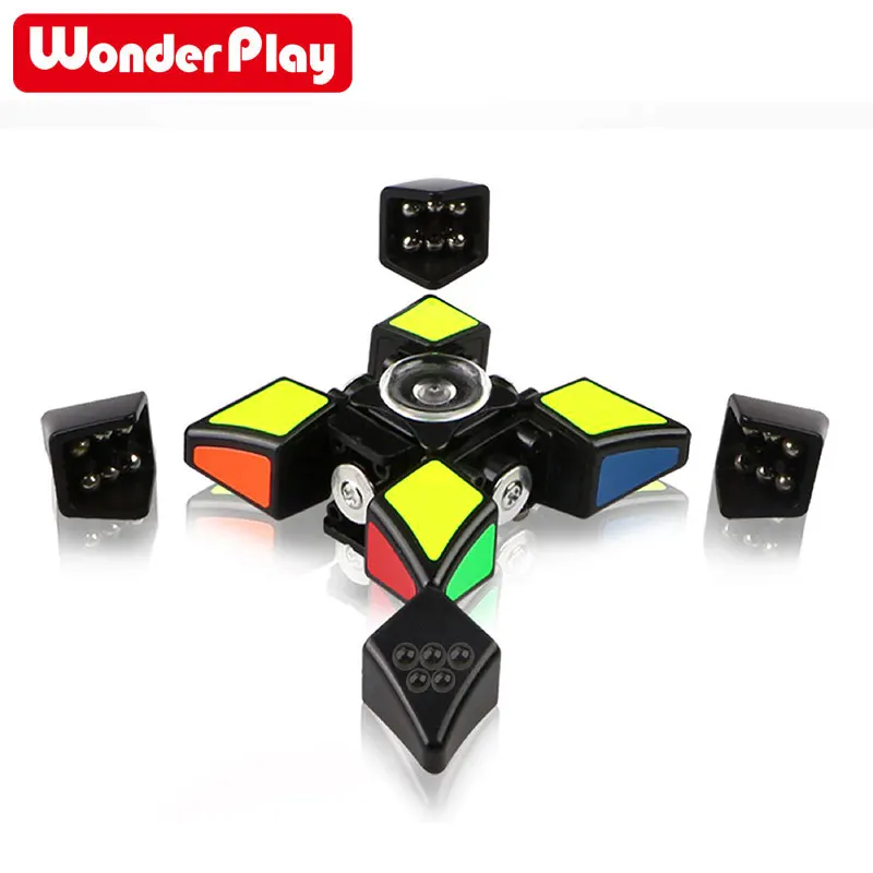 Волшебный кубик, игрушки для пальцев, Спиннер, 1x3x3, игрушки для снятия стресса, красочный кубик-головоломка, Спиннер для детей, подарки для детей
