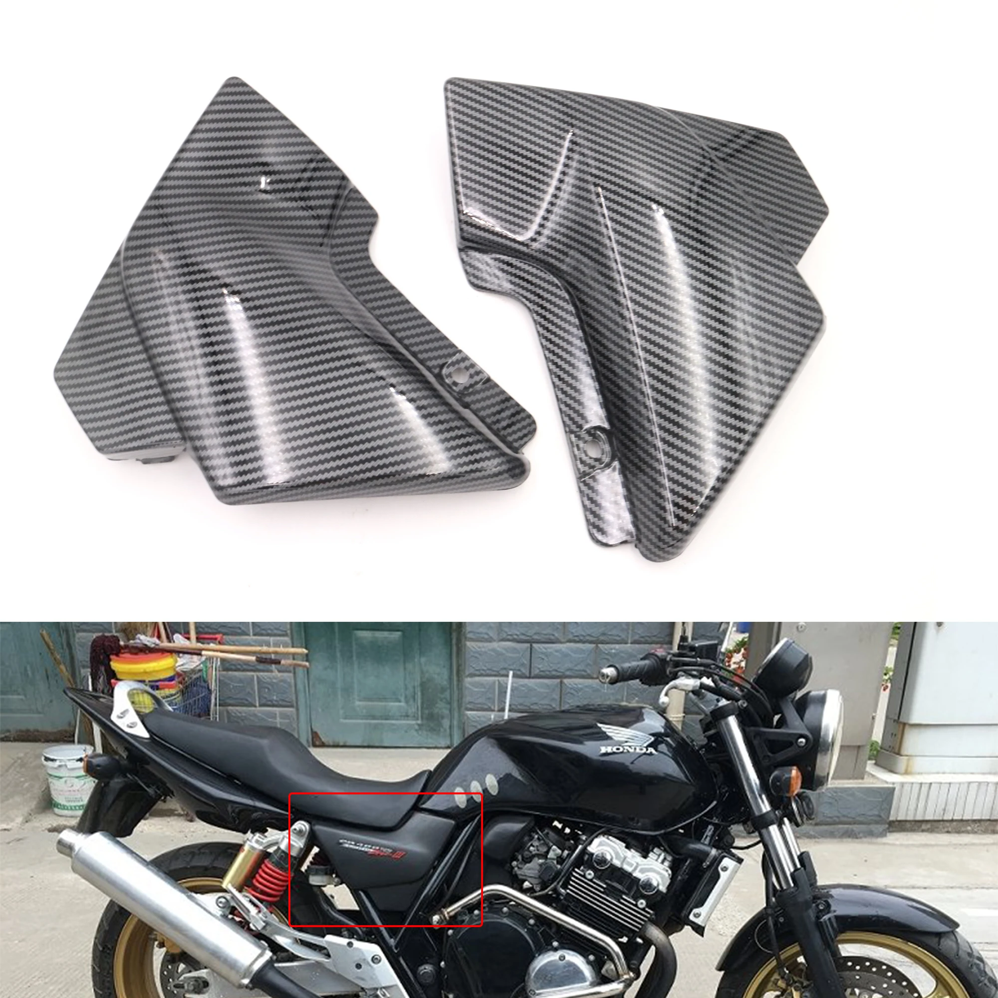 

Для Honda CB 400 SF CB400 VTEC 3 III 2005 2006 2007 углеродное волокно боковая панель Обтекатели корпус Защитная рамка