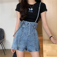 women clothing denim fabric rompers summer overalls women playsuits suspenders shorts jeans women overalls summer rompers jeans