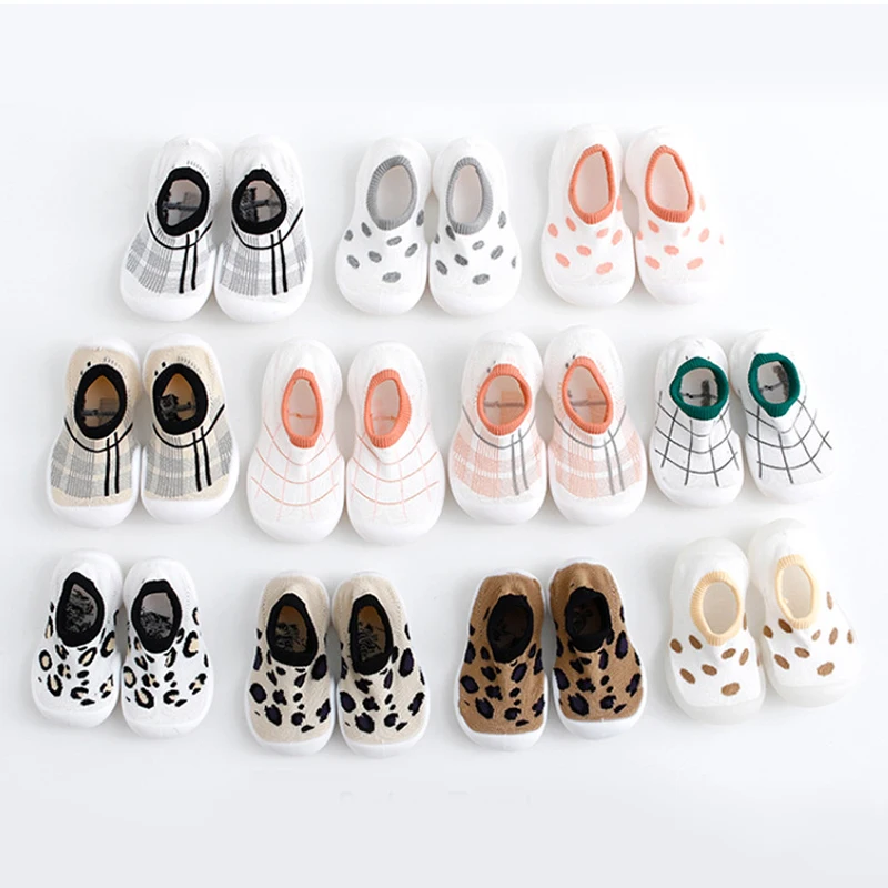 Детские Нескользящие носки с мультяшным рисунком на весну и лето леопардовым