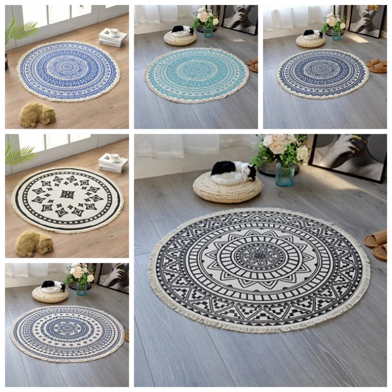 декор комнаты подростка Мандала Печатный коврик журнальный столик для гостиной
