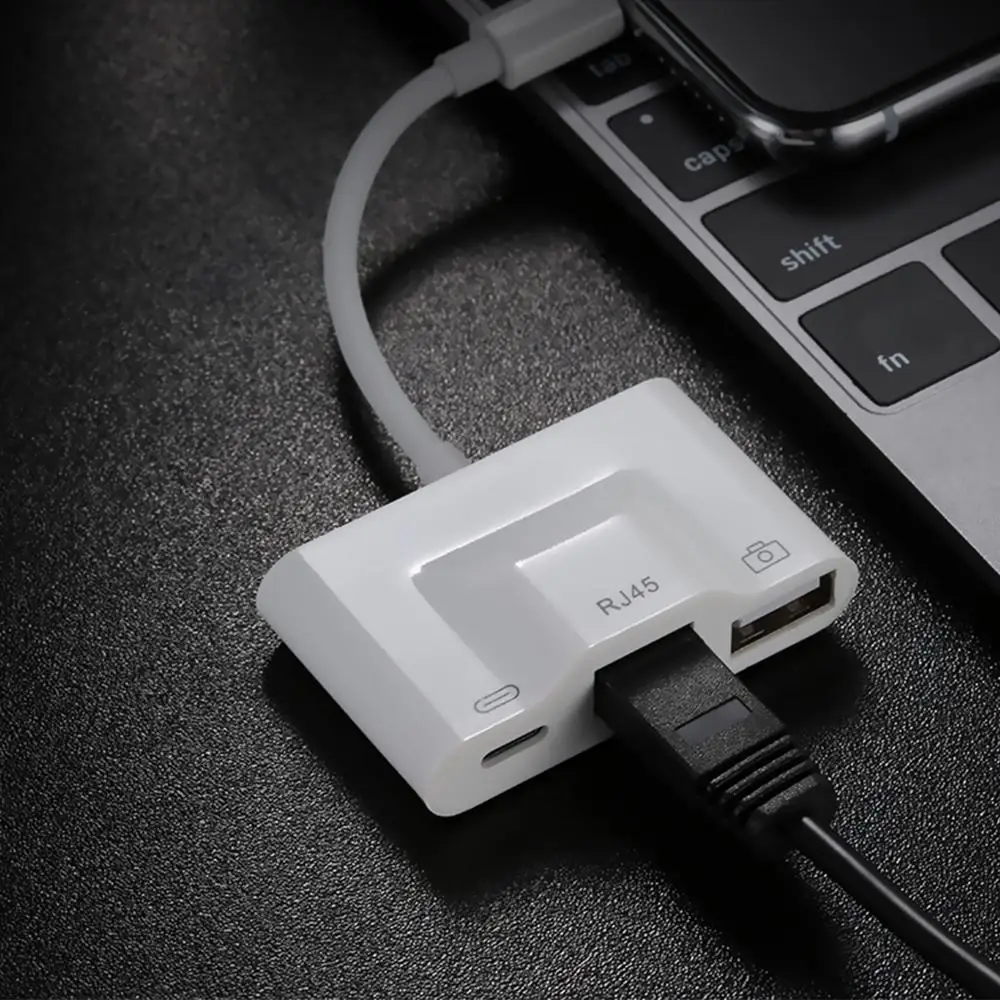 

USB c Adapeter OTG Lighting To RJ45 Premium Ethernet LAN Network Charging Port for Phone 11 x 8 8plus for Pad Series