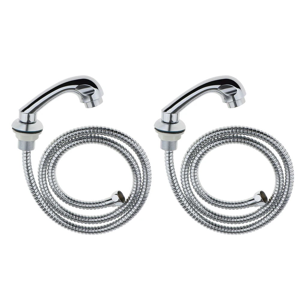 

2x 120cm Salon Sturdy Spray Hose Parts with Faucet Backwash Units Equipment Set