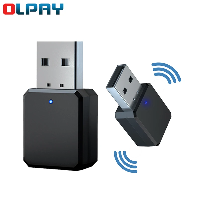 Адаптер аудиоприемника KN318 Bluetooth Совместимость 5 1 двойной выход AUX USB стерео для