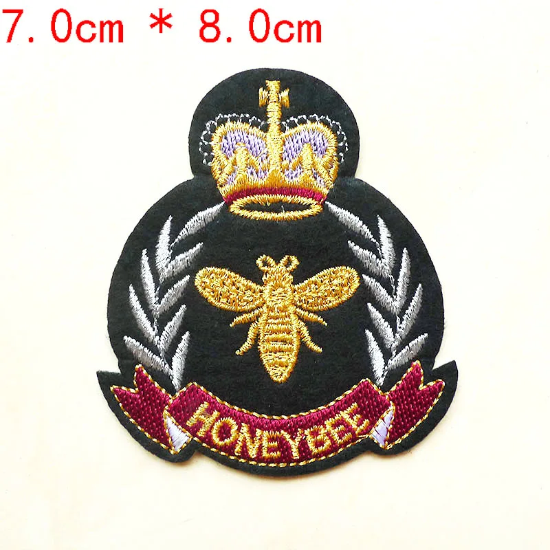Наклейки на рюкзак джинсы одежду 2021 с золотой вышивкой якорем нашивки пчела -