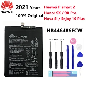 100 orginal hb446486ecw 4000mah battery for huawei p smart z honor 9x honor9x pro nova 5i enjoy 10 plus phone batteries bateria free global shipping